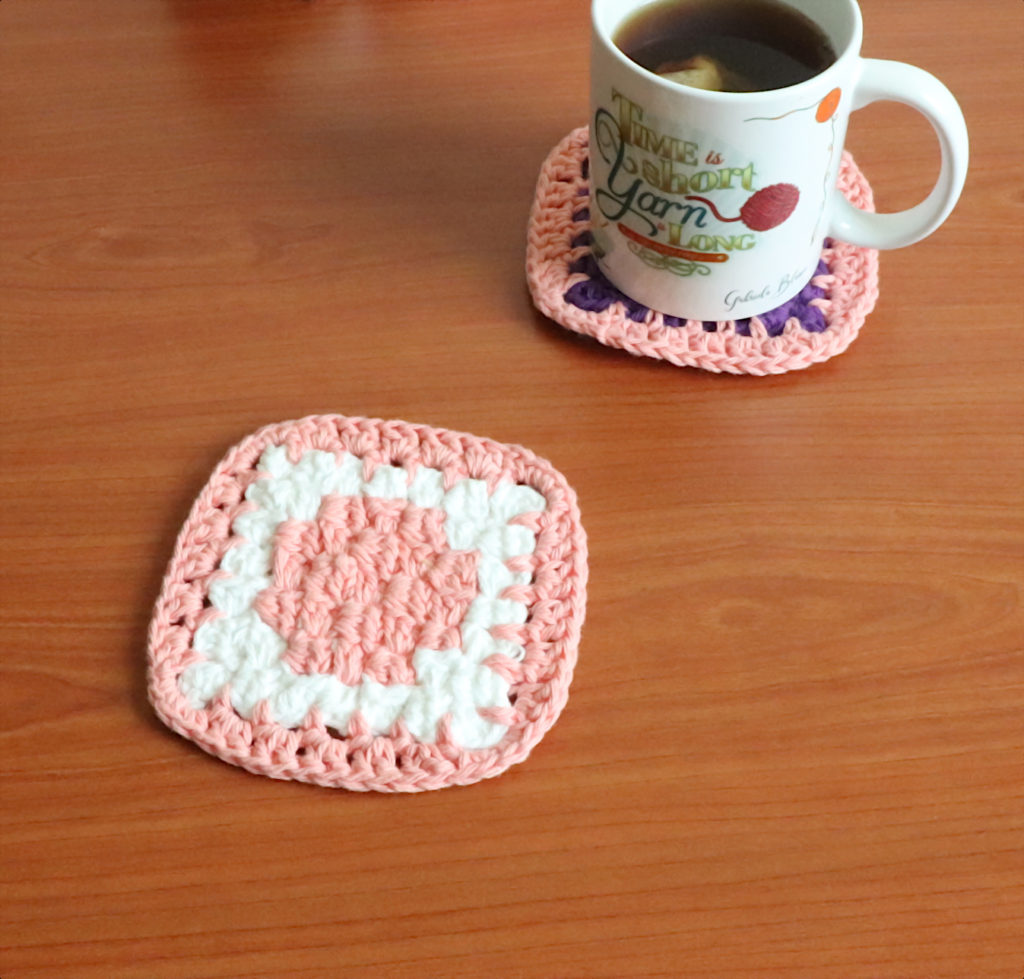 Scrap Yarn C2C Coasters- Free Crochet Pattern2