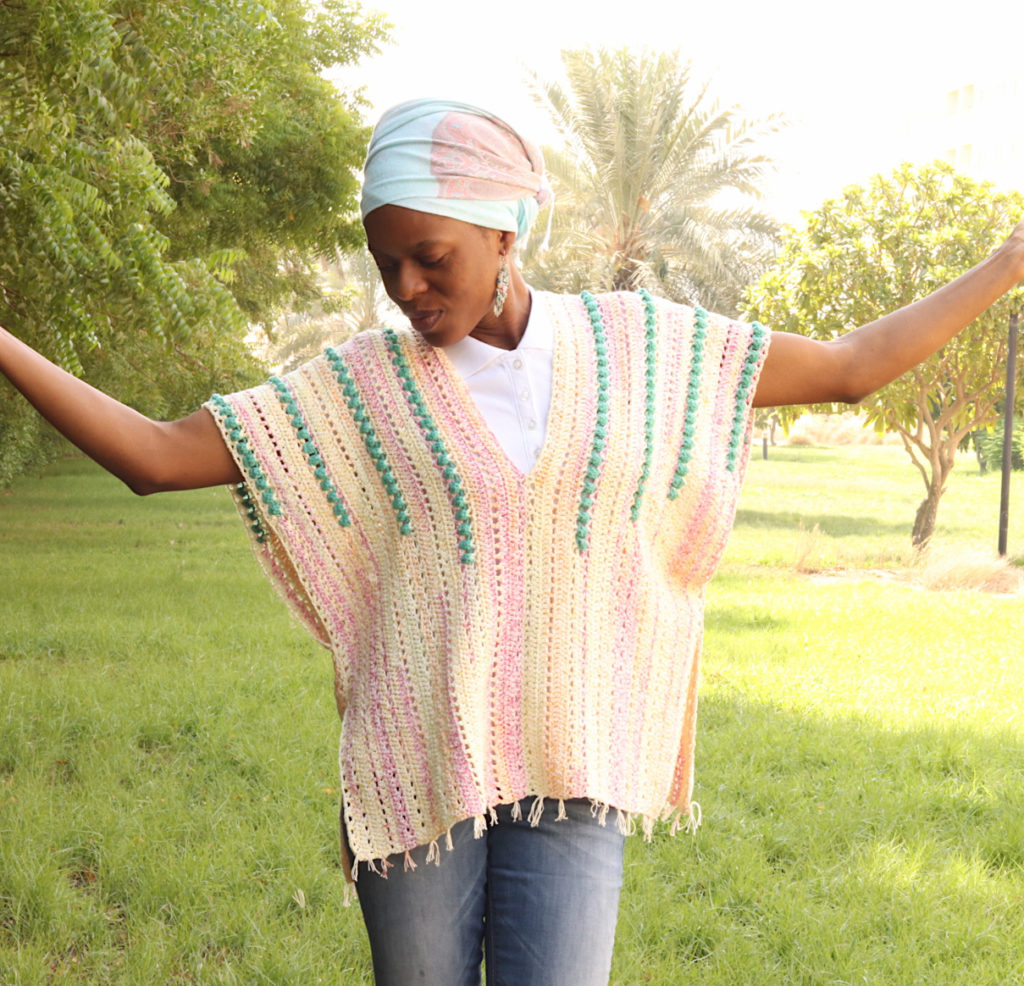 Tropic Poncho Crochet Pattern 1-LoopinglyMade