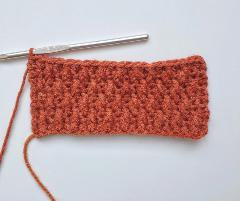 Crochet Alpine Stitch-row 1