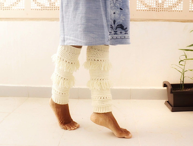 Boho Chic Crochet Legwarmer